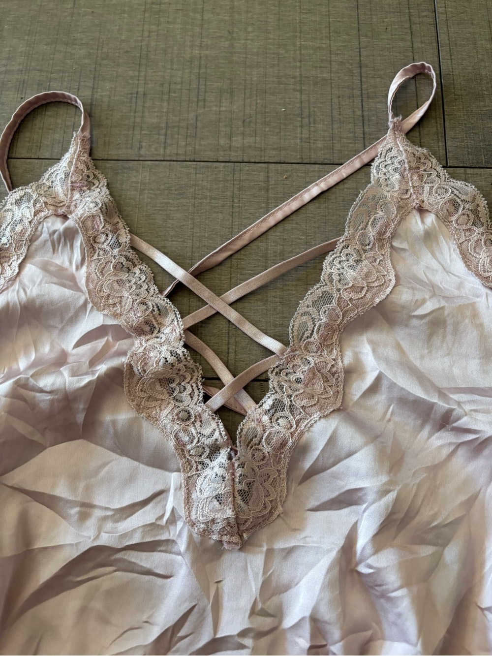 🦋Coquette Girl🦋-Satin & Lace Chemise Slip Dress-Ballerina Blush Pink - Picture 2 of 5